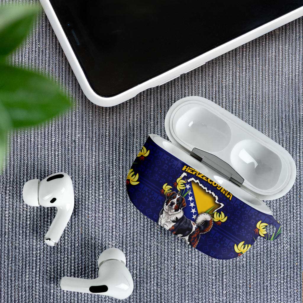 Bosnia And Herzegovina AirPods Case The Tornjak With Lilium Bosniacum - Wonder Print Shop