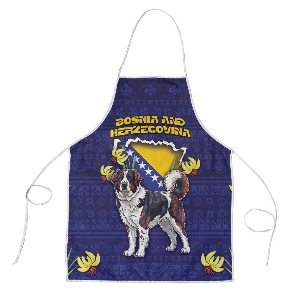 Bosnia And Herzegovina Apron The Tornjak With Lilium Bosniacum - Wonder Print Shop