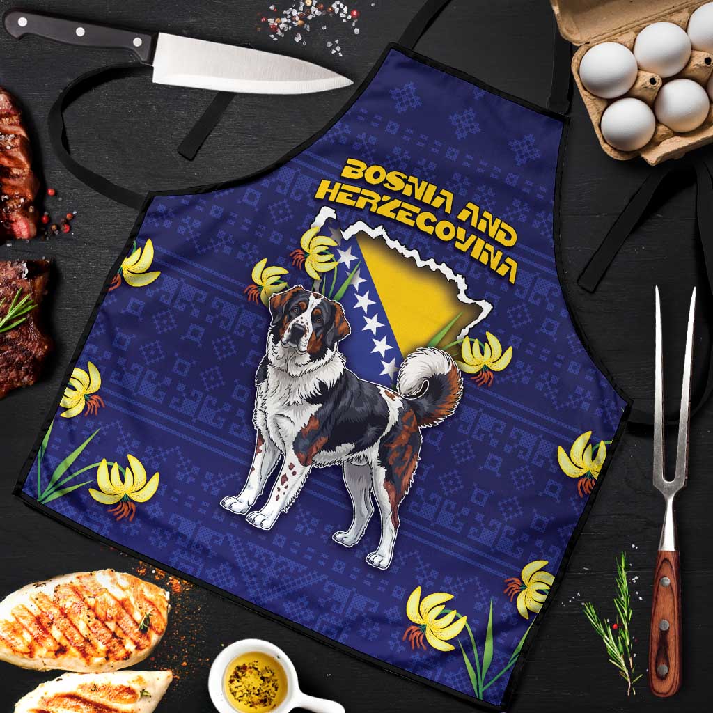Bosnia And Herzegovina Apron The Tornjak With Lilium Bosniacum - Wonder Print Shop