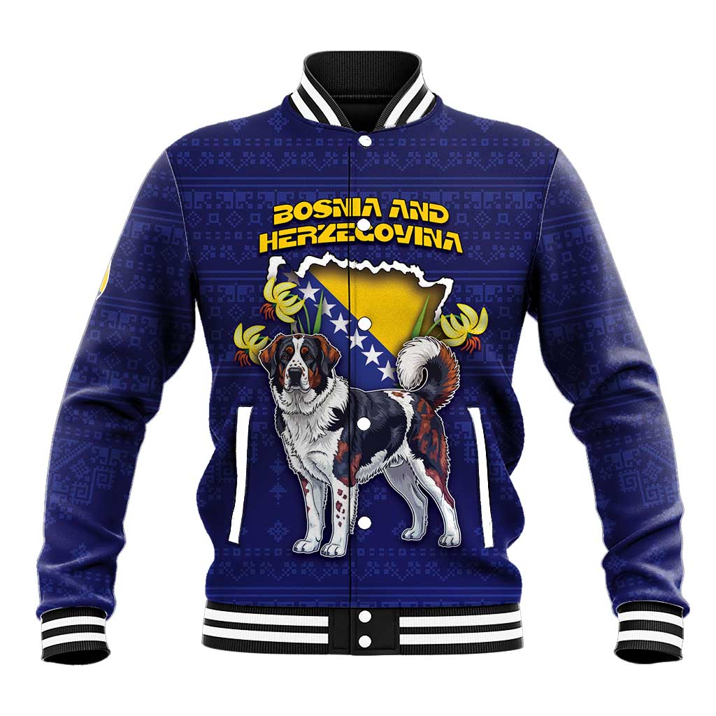 Personalized Bosnia And Herzegovina Baseball Jacket The Tornjak With Lilium Bosniacum - Wonder Print Shop