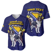 Personalized Bosnia And Herzegovina Baseball Jersey The Tornjak With Lilium Bosniacum - Wonder Print Shop
