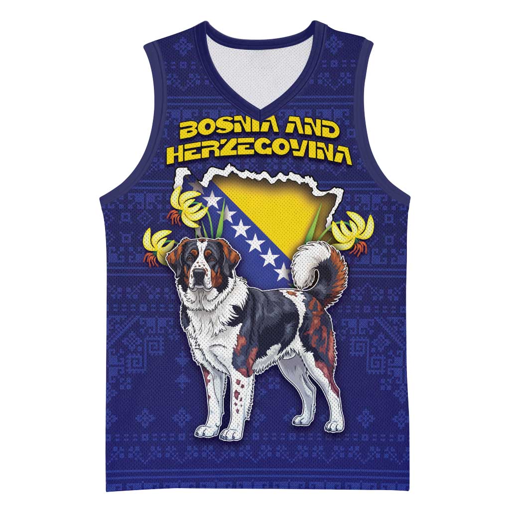 Personalized Bosnia And Herzegovina Basketball Jersey The Tornjak With Lilium Bosniacum - Wonder Print Shop