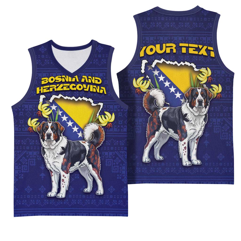 Personalized Bosnia And Herzegovina Basketball Jersey The Tornjak With Lilium Bosniacum - Wonder Print Shop