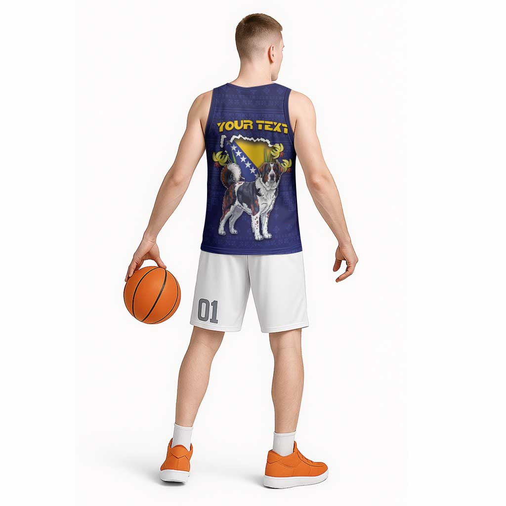 Personalized Bosnia And Herzegovina Basketball Jersey The Tornjak With Lilium Bosniacum - Wonder Print Shop