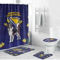 Bosnia And Herzegovina Bathroom Set The Tornjak With Lilium Bosniacum - Wonder Print Shop