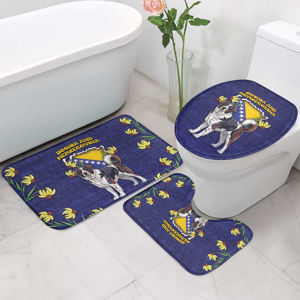 Bosnia And Herzegovina Bathroom Set The Tornjak With Lilium Bosniacum - Wonder Print Shop