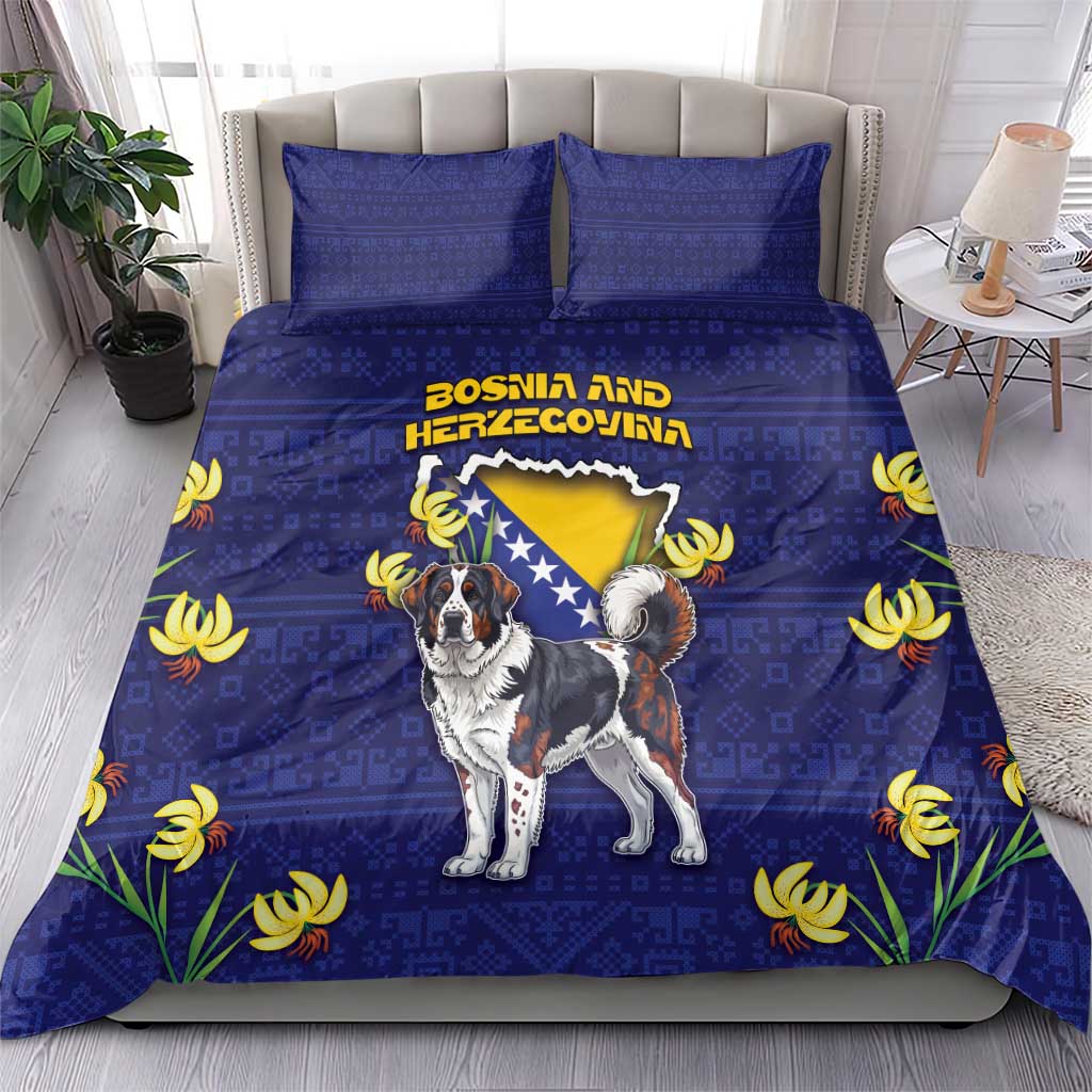 Bosnia And Herzegovina Bedding Set The Tornjak With Lilium Bosniacum - Wonder Print Shop