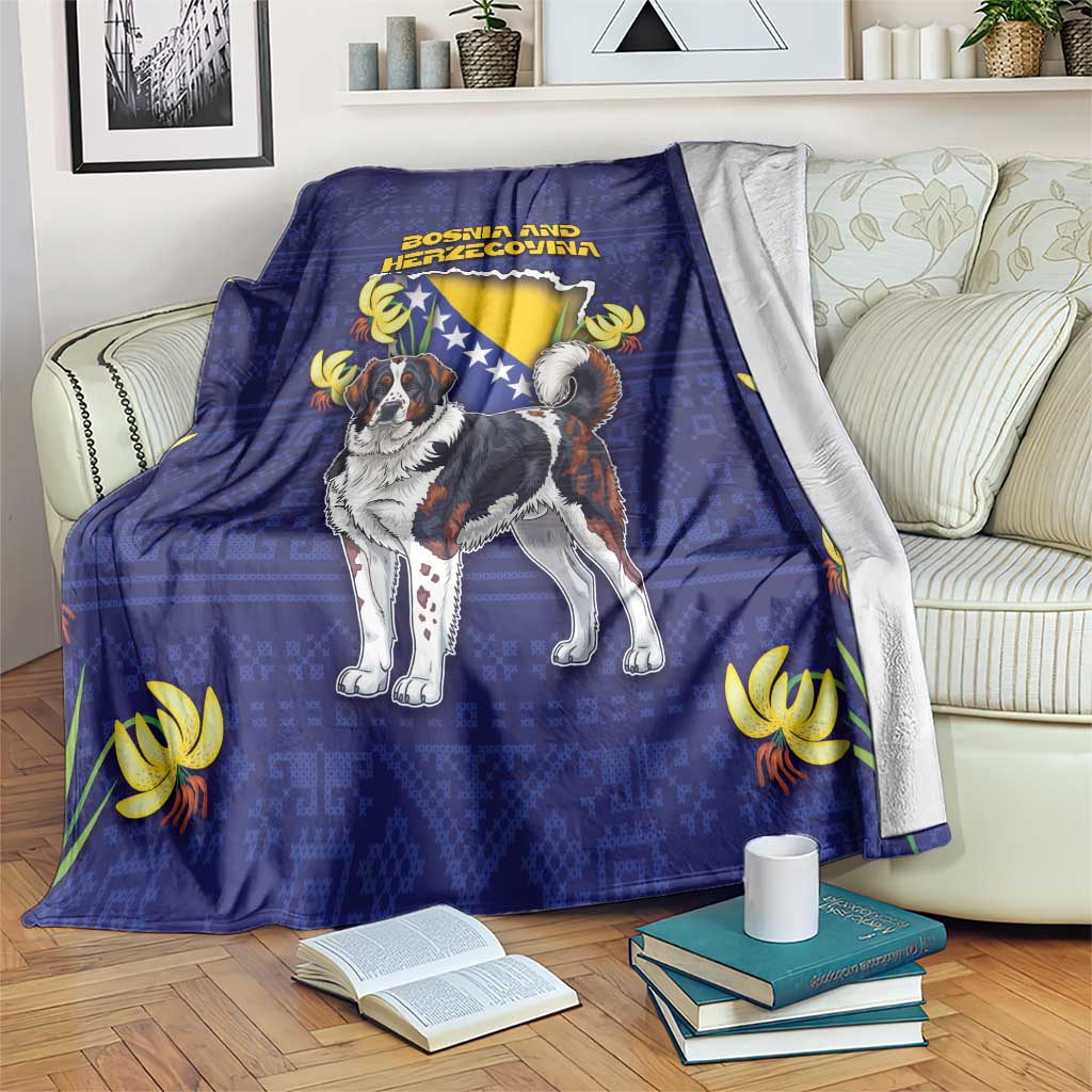 Bosnia And Herzegovina Blanket The Tornjak With Lilium Bosniacum - Wonder Print Shop