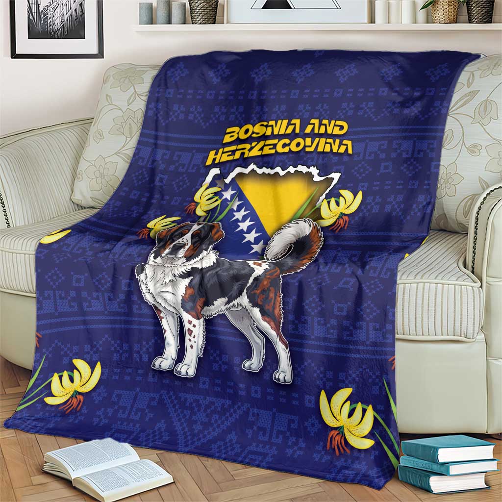 Bosnia And Herzegovina Blanket The Tornjak With Lilium Bosniacum - Wonder Print Shop