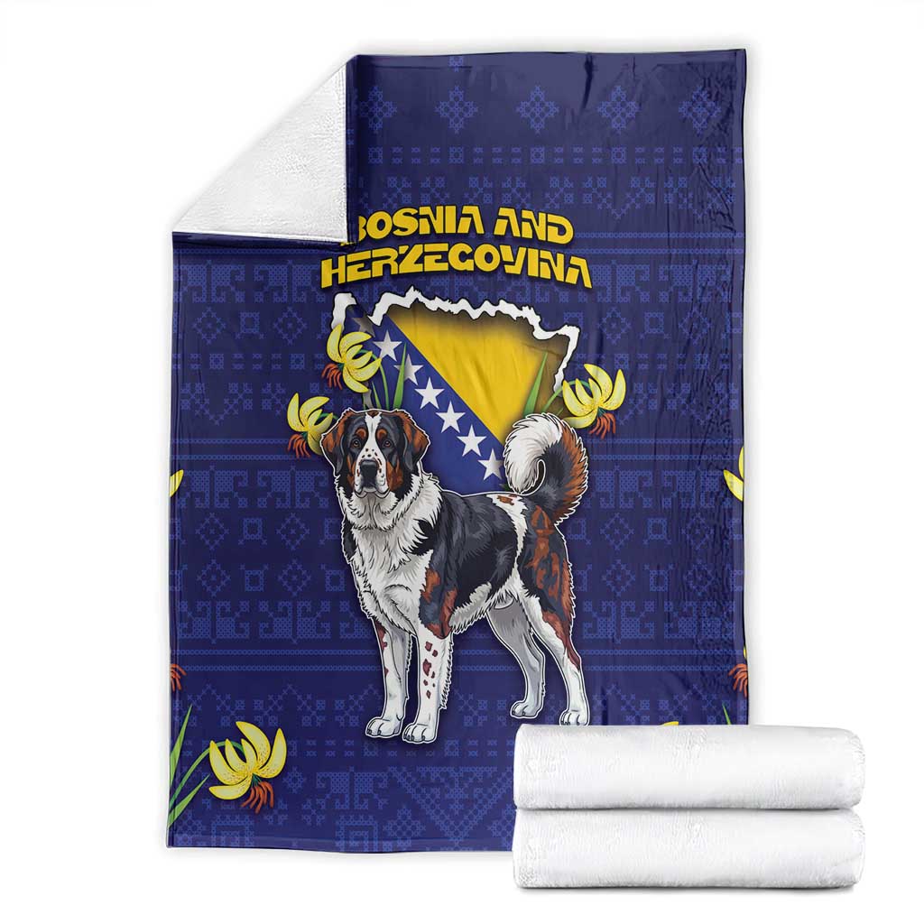 Bosnia And Herzegovina Blanket The Tornjak With Lilium Bosniacum - Wonder Print Shop