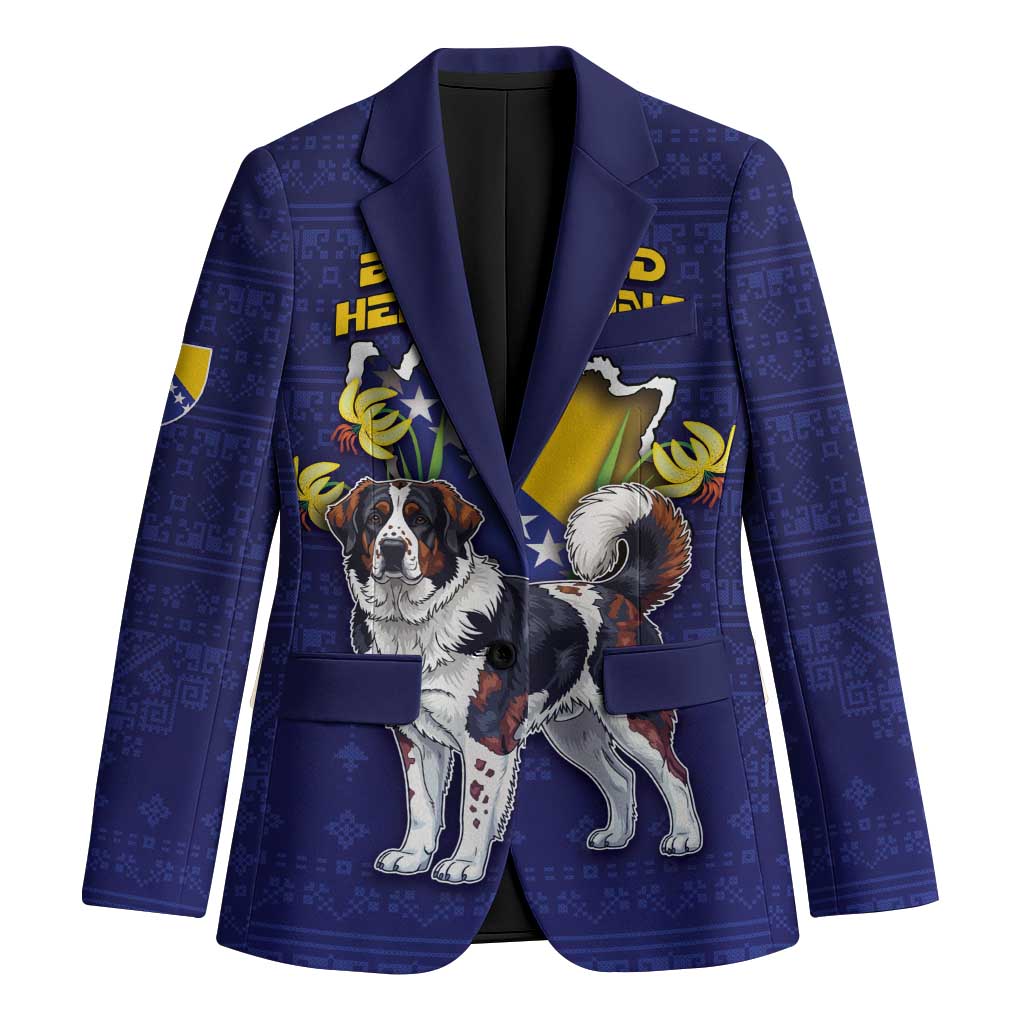 Personalized Bosnia And Herzegovina Blazer The Tornjak With Lilium Bosniacum - Wonder Print Shop