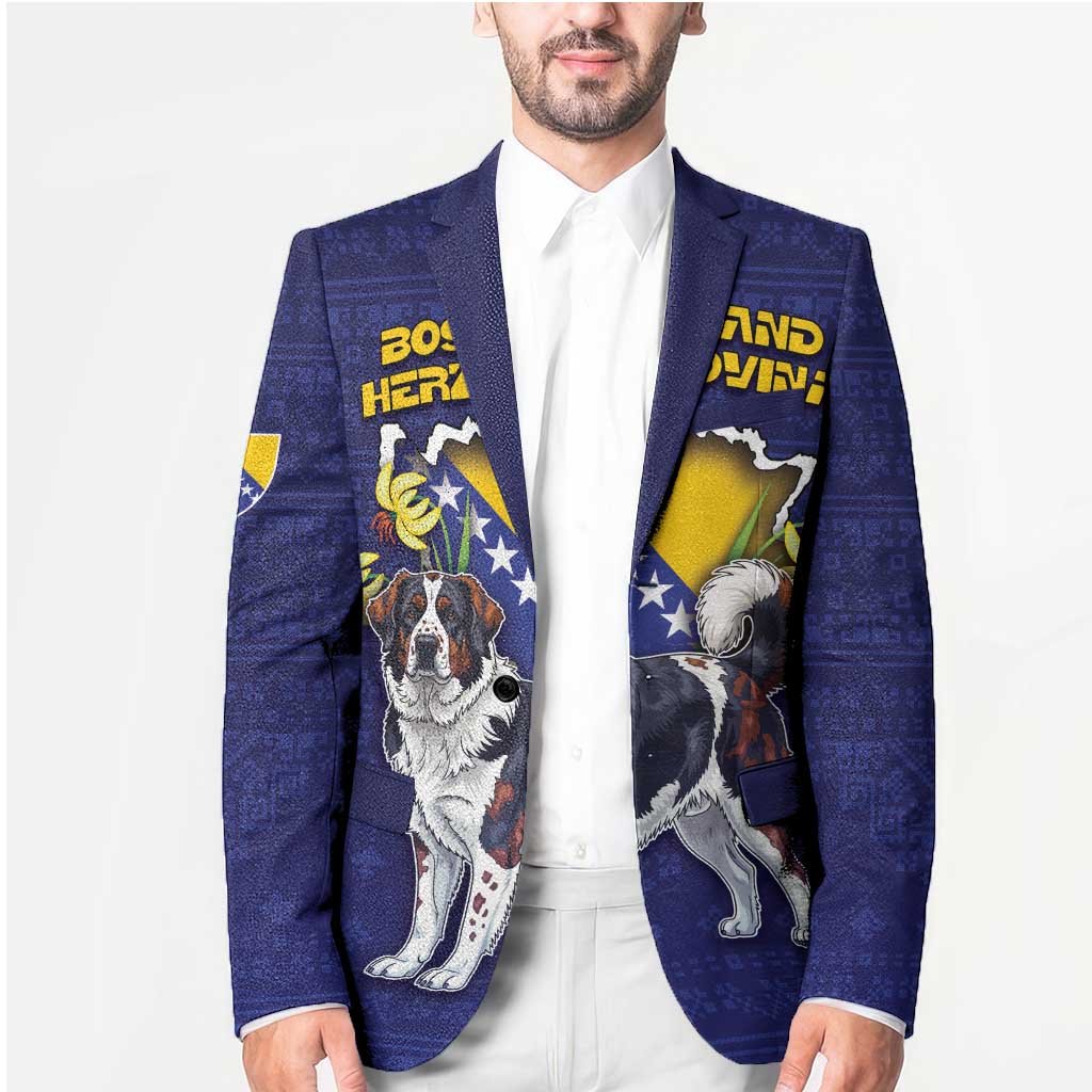 Personalized Bosnia And Herzegovina Blazer The Tornjak With Lilium Bosniacum - Wonder Print Shop