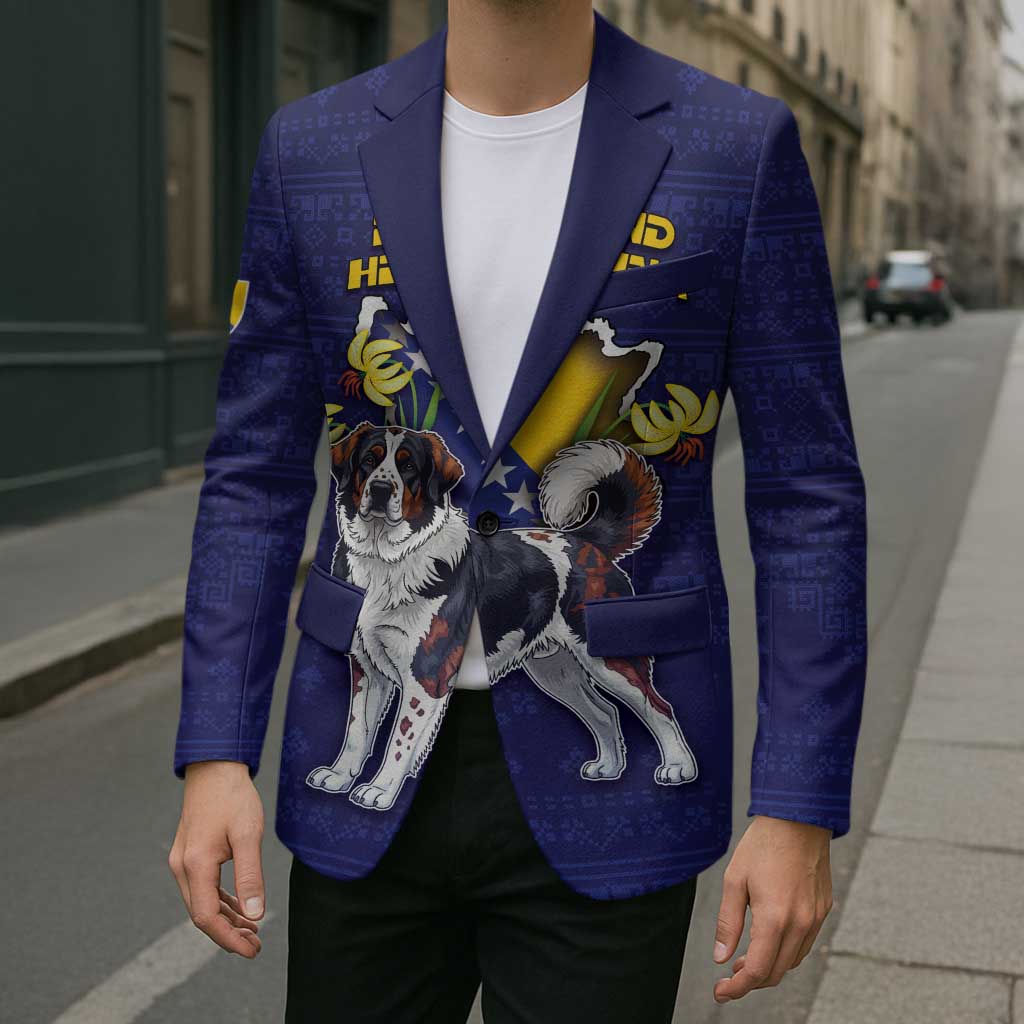 Personalized Bosnia And Herzegovina Blazer The Tornjak With Lilium Bosniacum - Wonder Print Shop