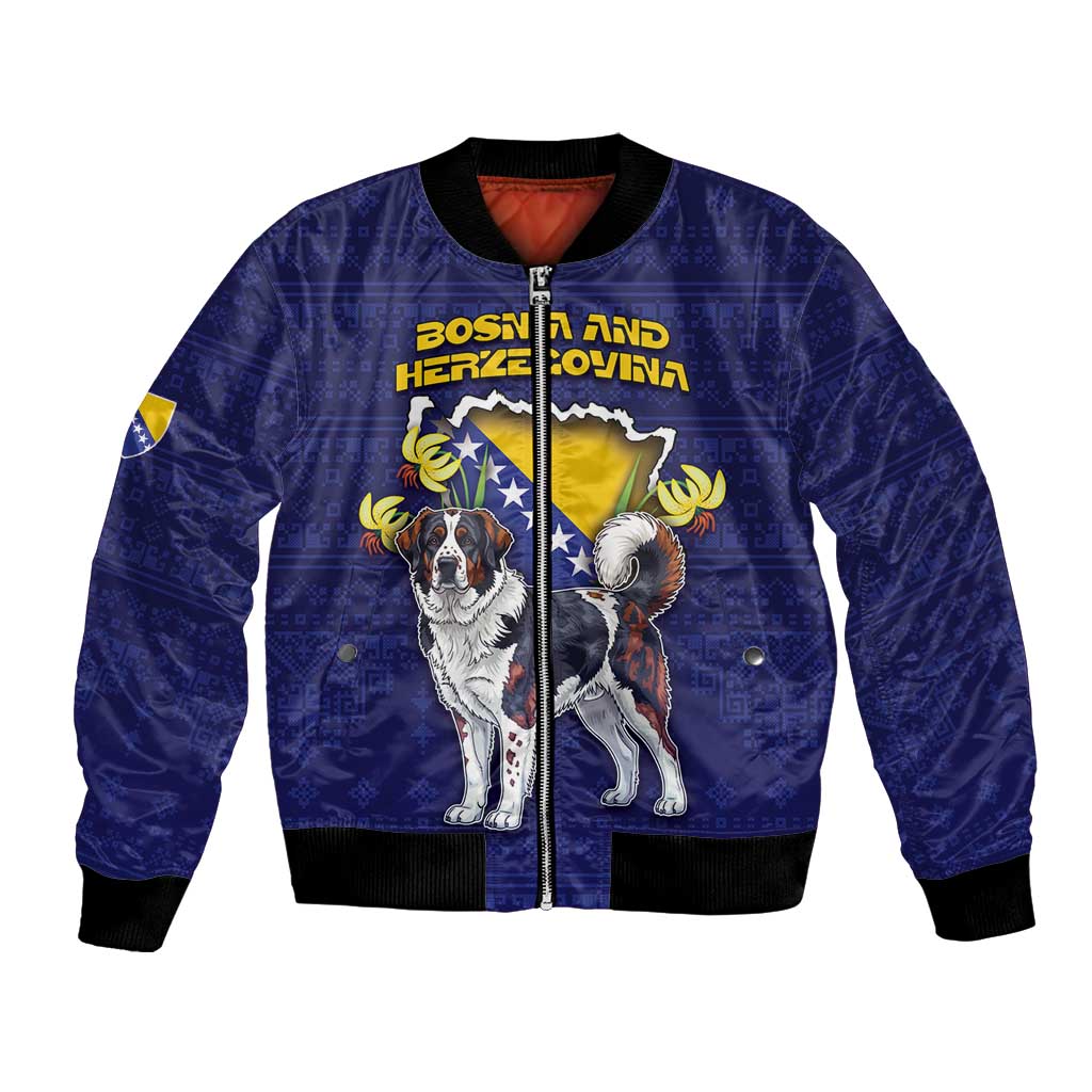 Personalized Bosnia And Herzegovina Bomber Jacket The Tornjak With Lilium Bosniacum - Wonder Print Shop