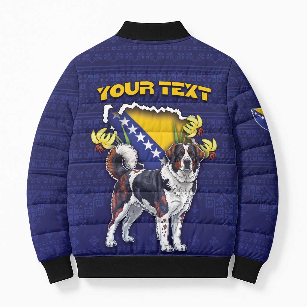 Personalized Bosnia And Herzegovina Bomber Puffer Jacket The Tornjak With Lilium Bosniacum - Wonder Print Shop