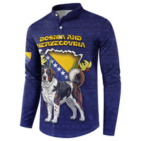 Personalized Bosnia And Herzegovina Button Sweatshirt The Tornjak With Lilium Bosniacum - Wonder Print Shop