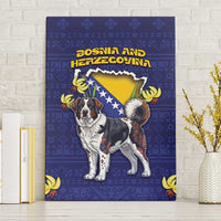 Bosnia And Herzegovina Canvas Wall Art The Tornjak With Lilium Bosniacum - Wonder Print Shop