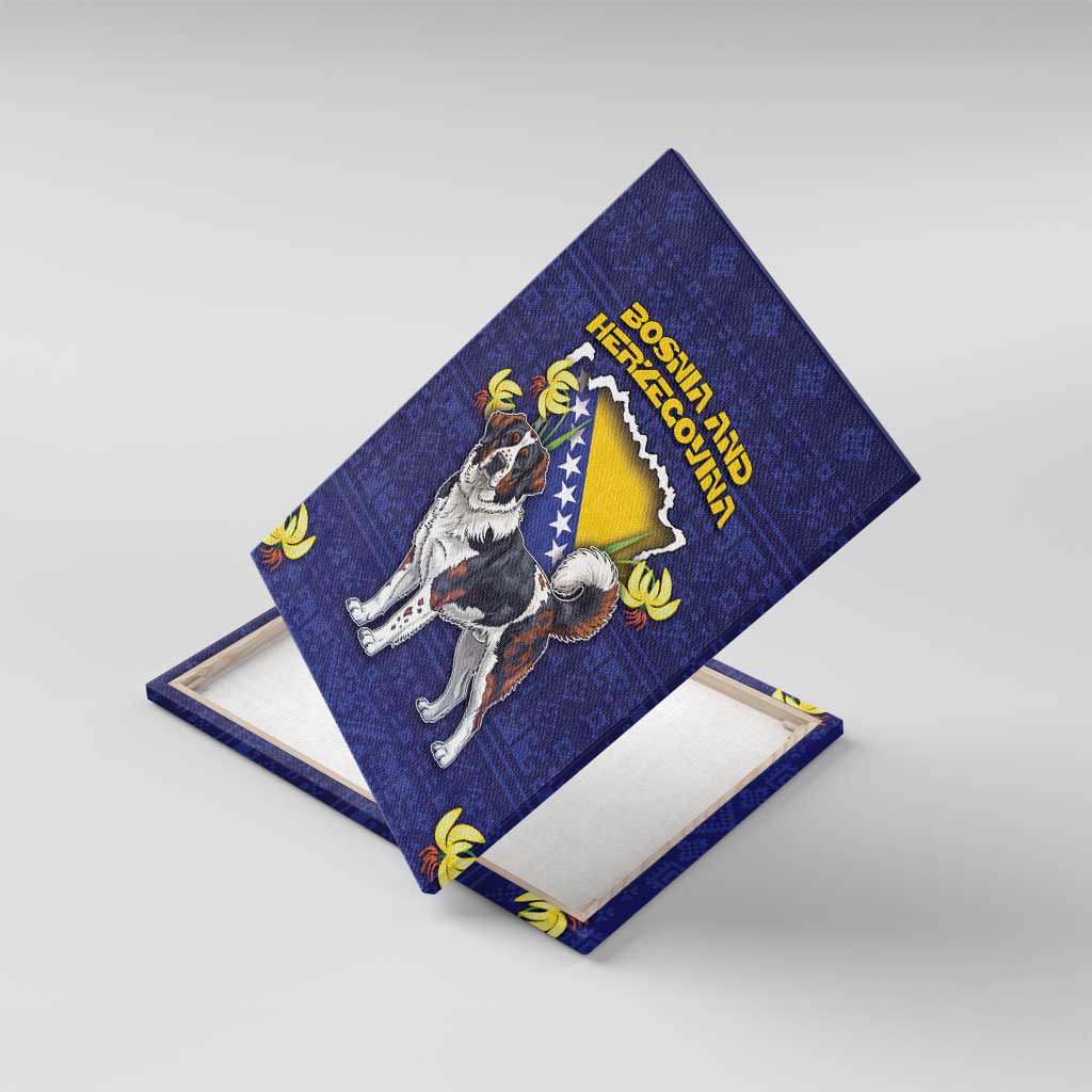 Bosnia And Herzegovina Canvas Wall Art The Tornjak With Lilium Bosniacum - Wonder Print Shop