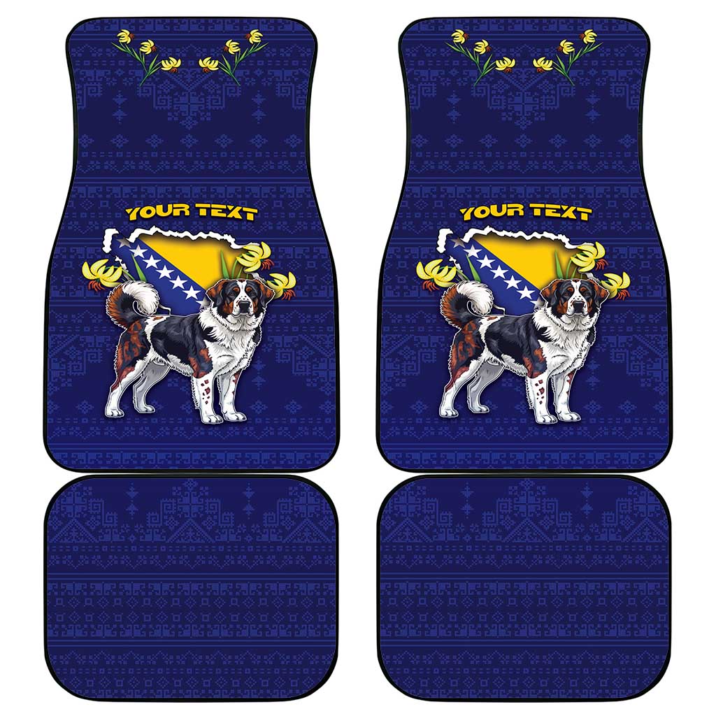 Bosnia And Herzegovina Car Mats The Tornjak With Lilium Bosniacum - Wonder Print Shop