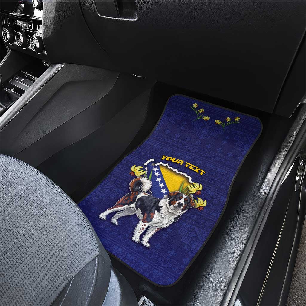 Bosnia And Herzegovina Car Mats The Tornjak With Lilium Bosniacum - Wonder Print Shop