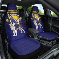 Bosnia And Herzegovina Car Seat Cover The Tornjak With Lilium Bosniacum - Wonder Print Shop