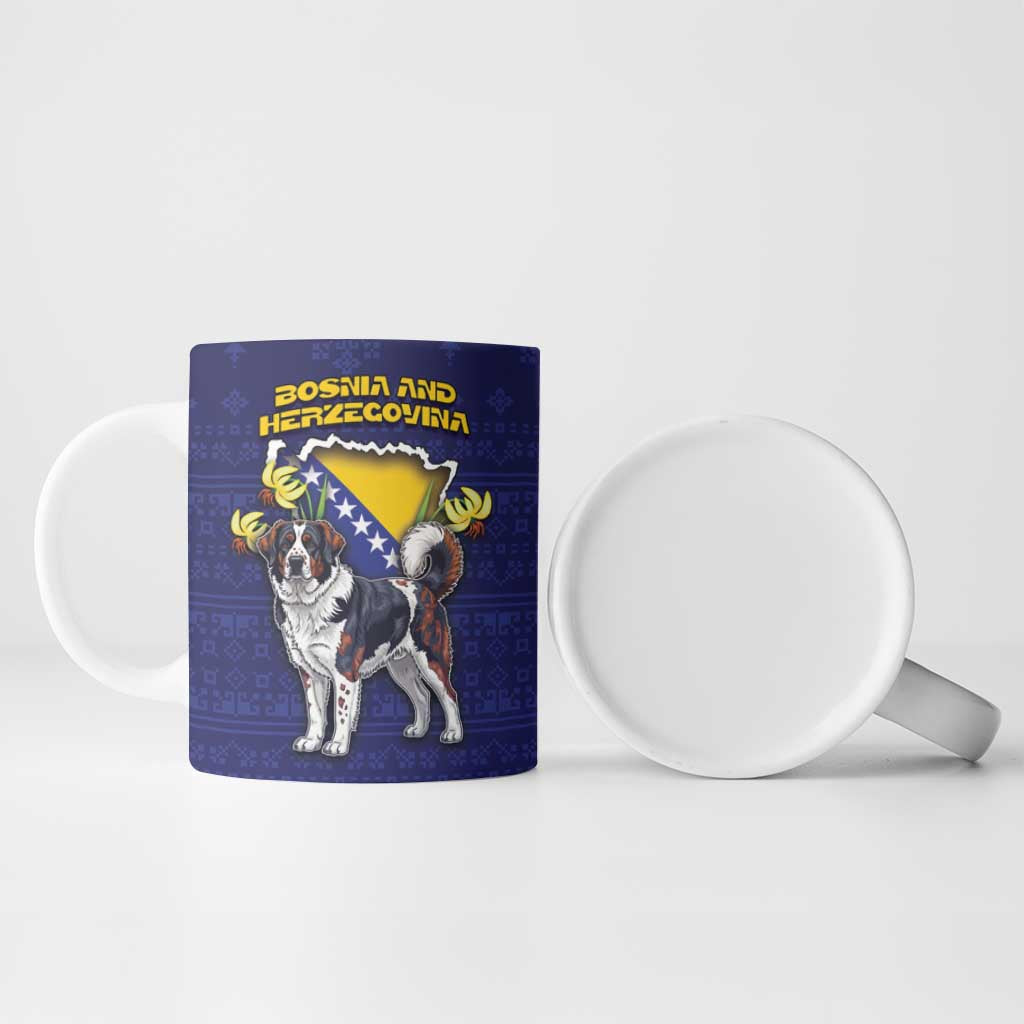 Personalized Bosnia And Herzegovina Ceramic Mug The Tornjak With Lilium Bosniacum - Wonder Print Shop