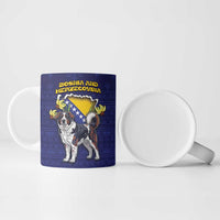 Personalized Bosnia And Herzegovina Ceramic Mug The Tornjak With Lilium Bosniacum - Wonder Print Shop