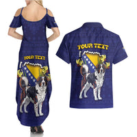 Personalized Bosnia And Herzegovina Couples Matching Summer Maxi Dress and Hawaiian Shirt The Tornjak With Lilium Bosniacum - Wonder Print Shop