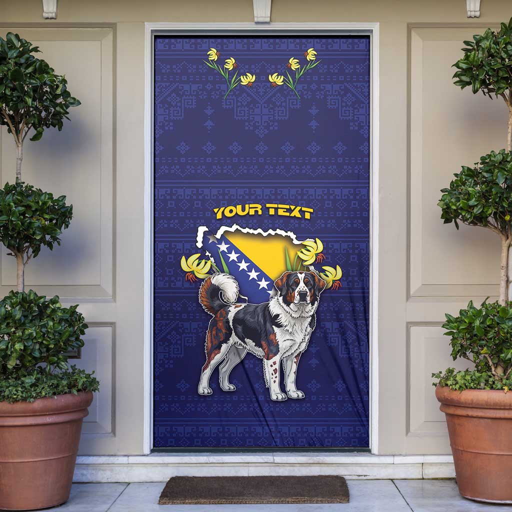 Bosnia And Herzegovina Door Cover The Tornjak With Lilium Bosniacum - Wonder Print Shop
