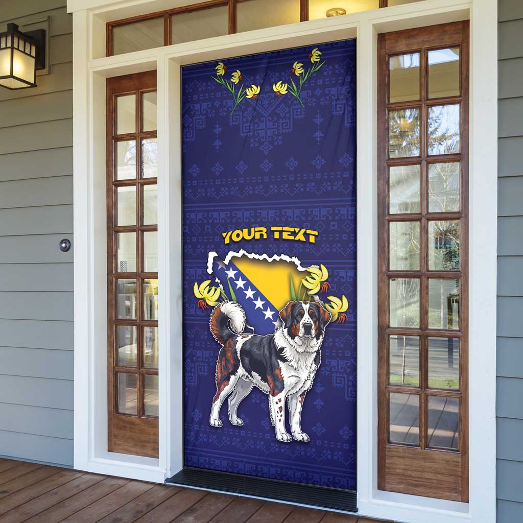 Bosnia And Herzegovina Door Cover The Tornjak With Lilium Bosniacum - Wonder Print Shop