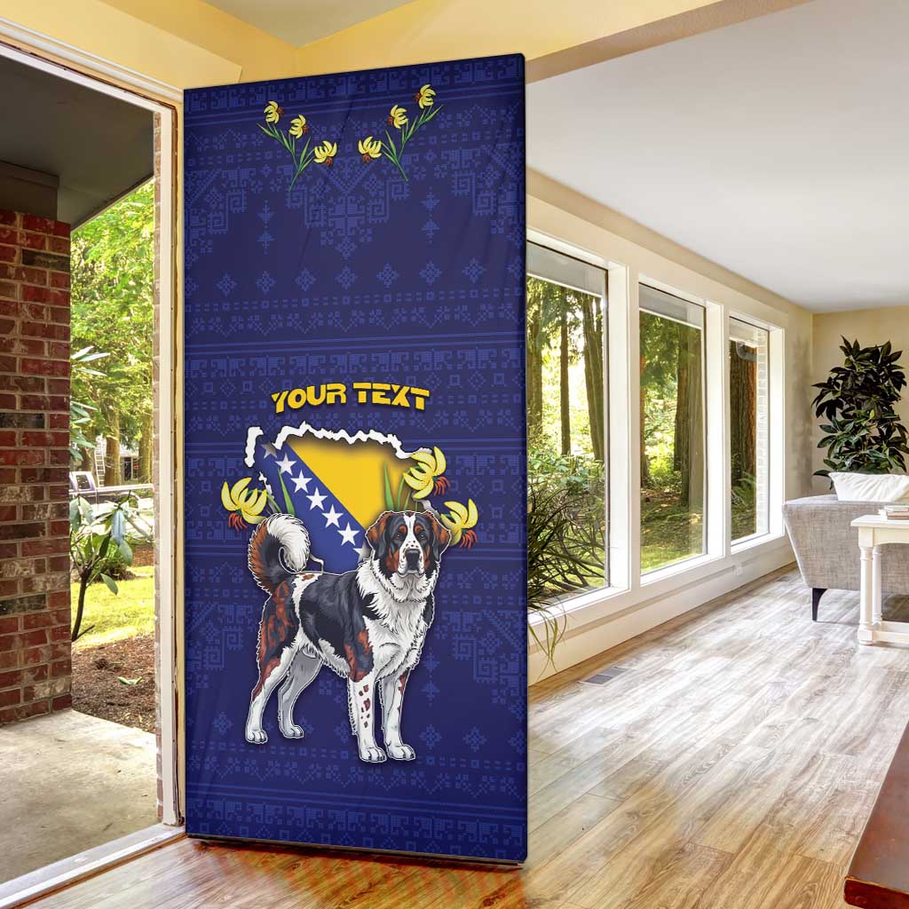 Bosnia And Herzegovina Door Cover The Tornjak With Lilium Bosniacum - Wonder Print Shop