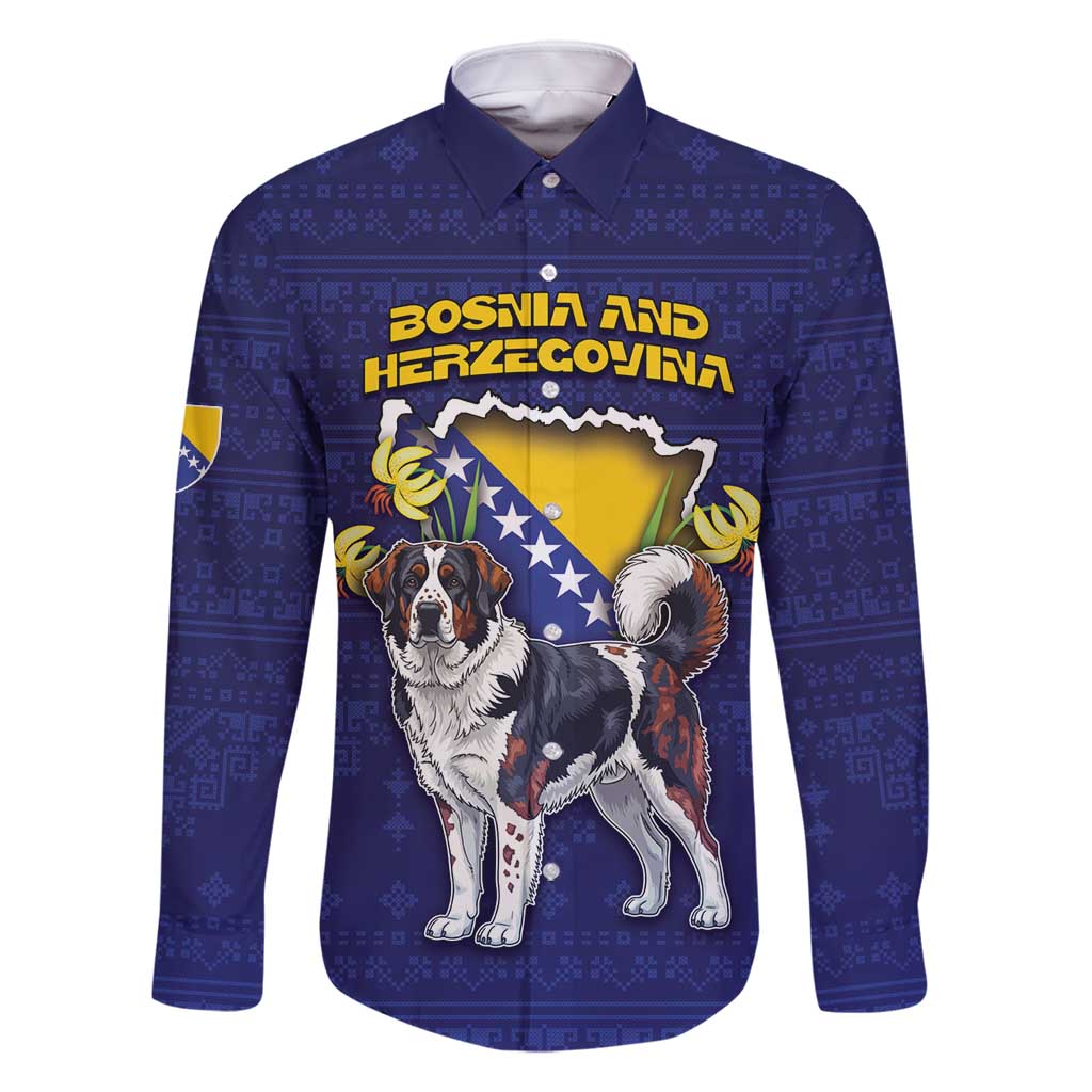 Personalized Bosnia And Herzegovina Family Matching Long Sleeve Bodycon Dress and Hawaiian Shirt The Tornjak With Lilium Bosniacum - Wonder Print Shop