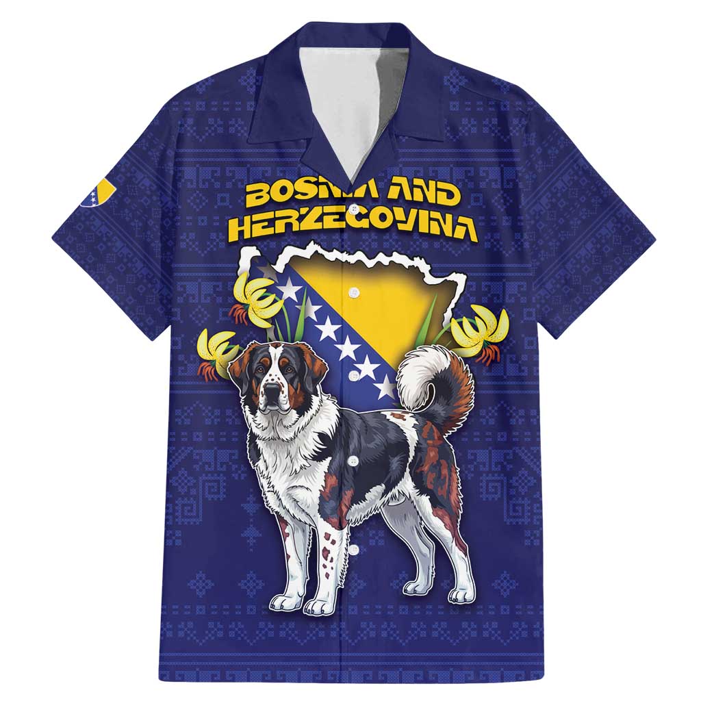 Personalized Bosnia And Herzegovina Family Matching Mermaid Dress and Hawaiian Shirt The Tornjak With Lilium Bosniacum - Wonder Print Shop