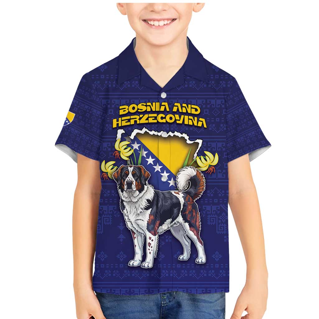 Personalized Bosnia And Herzegovina Family Matching Mermaid Dress and Hawaiian Shirt The Tornjak With Lilium Bosniacum - Wonder Print Shop