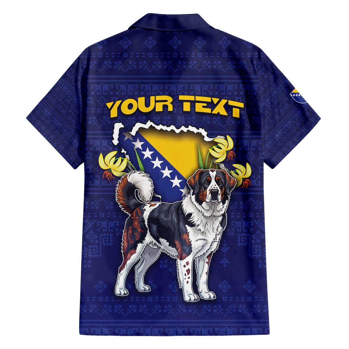 Personalized Bosnia And Herzegovina Family Matching Off The Shoulder Long Sleeve Dress and Hawaiian Shirt The Tornjak With Lilium Bosniacum - Wonder Print Shop