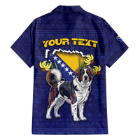 Personalized Bosnia And Herzegovina Family Matching Off Shoulder Short Dress and Hawaiian Shirt The Tornjak With Lilium Bosniacum - Wonder Print Shop