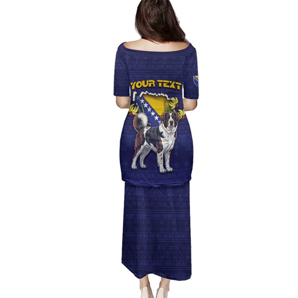 Personalized Bosnia And Herzegovina Family Matching Puletasi and Hawaiian Shirt The Tornjak With Lilium Bosniacum - Wonder Print Shop