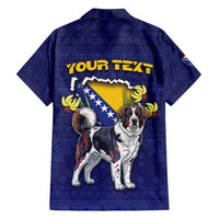 Personalized Bosnia And Herzegovina Family Matching Short Sleeve Bodycon Dress and Hawaiian Shirt The Tornjak With Lilium Bosniacum - Wonder Print Shop