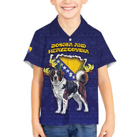 Personalized Bosnia And Herzegovina Family Matching Short Sleeve Bodycon Dress and Hawaiian Shirt The Tornjak With Lilium Bosniacum - Wonder Print Shop