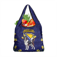 Bosnia And Herzegovina Grocery Bag The Tornjak With Lilium Bosniacum - Wonder Print Shop