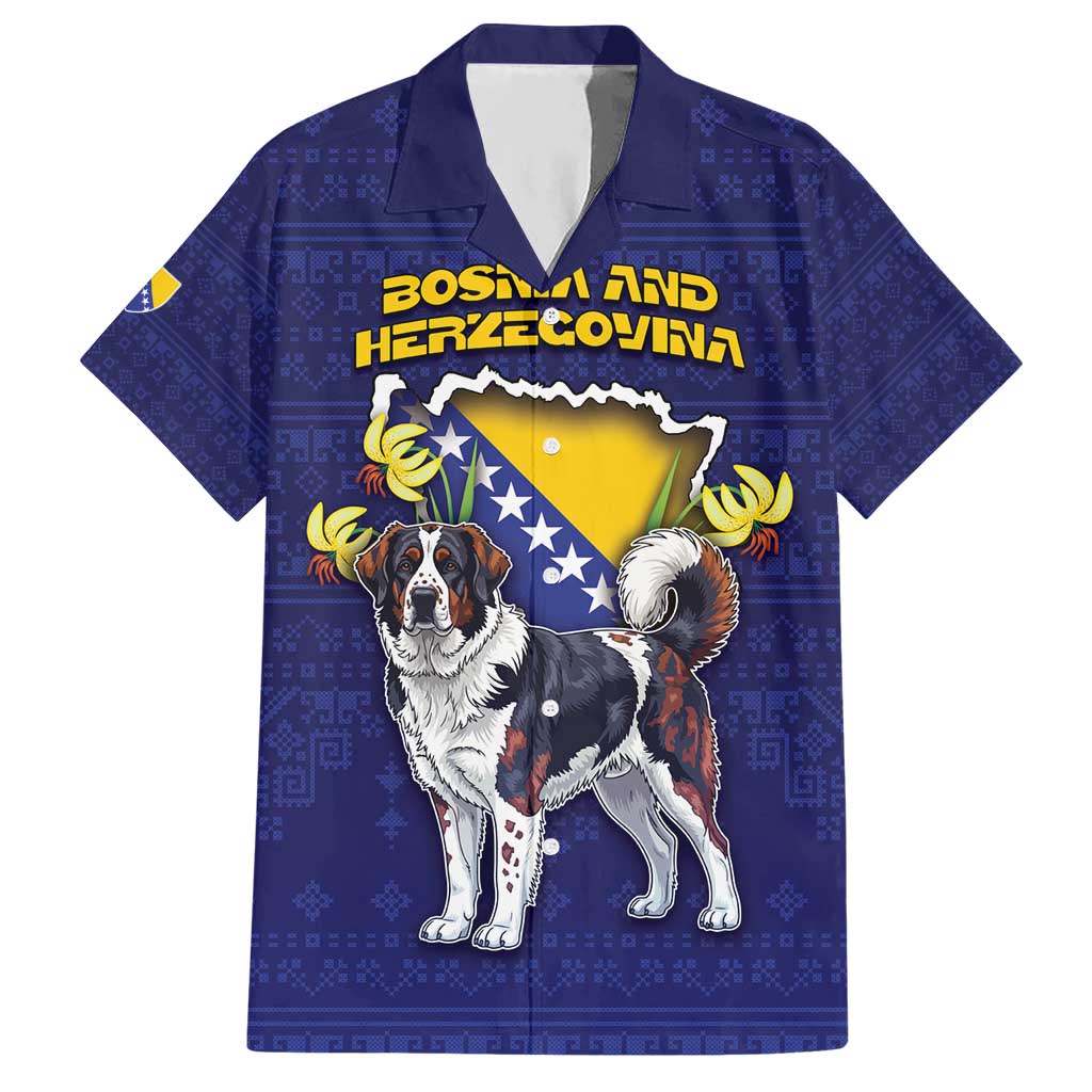 Personalized Bosnia And Herzegovina Hawaiian Shirt The Tornjak With Lilium Bosniacum - Wonder Print Shop