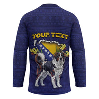 Personalized Bosnia And Herzegovina Hockey Jersey The Tornjak With Lilium Bosniacum - Wonder Print Shop