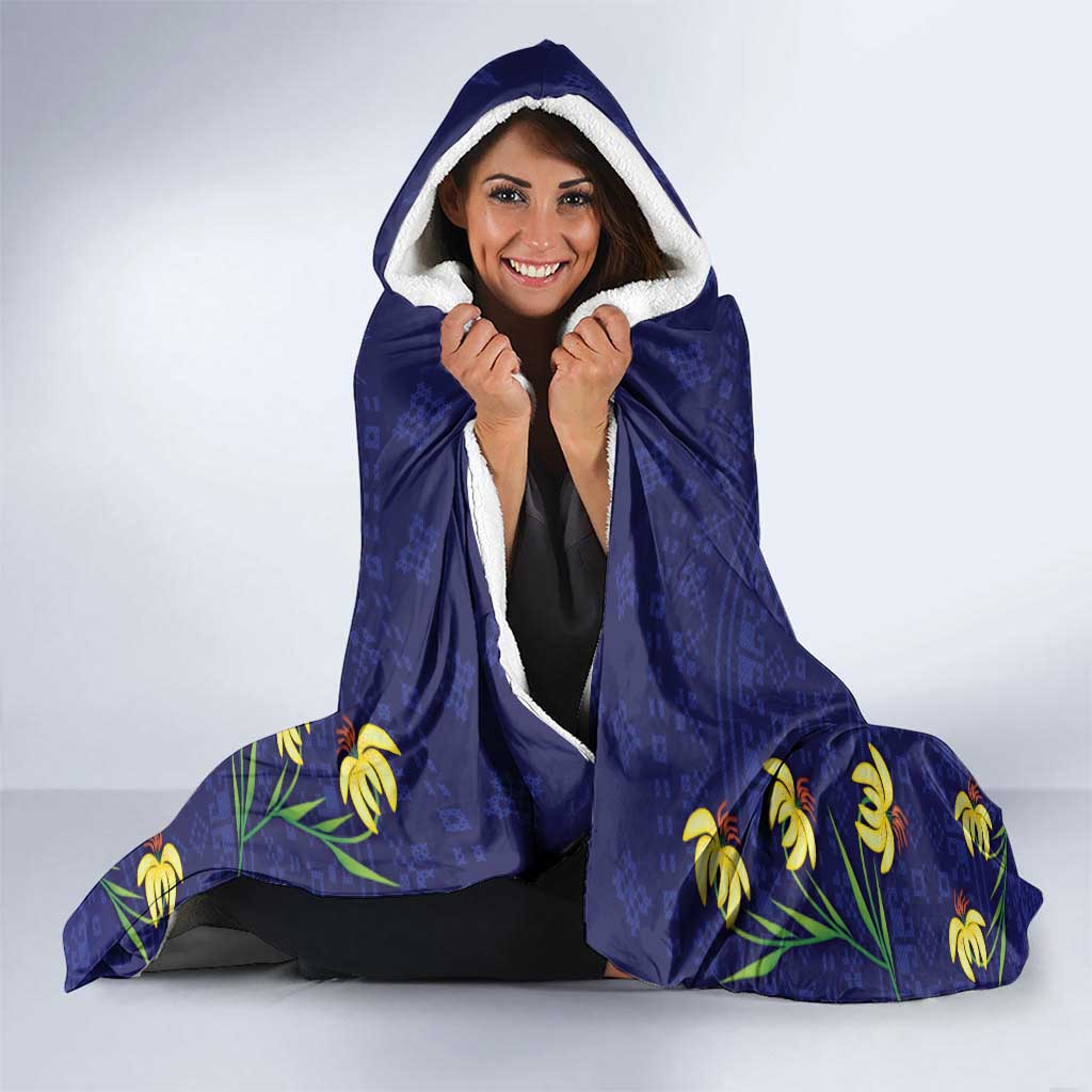Bosnia And Herzegovina Hooded Blanket The Tornjak With Lilium Bosniacum - Wonder Print Shop