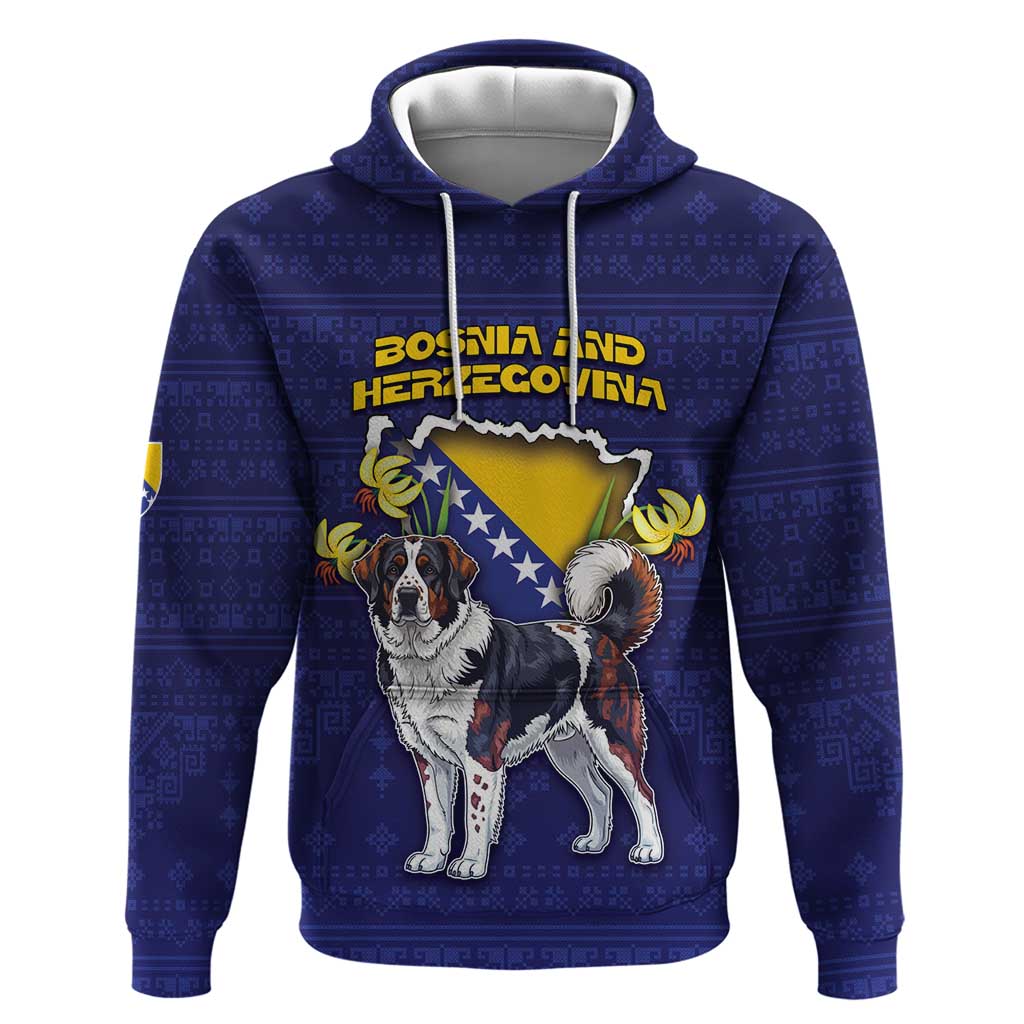 Personalized Bosnia And Herzegovina Hoodie The Tornjak With Lilium Bosniacum - Wonder Print Shop