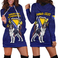 Personalized Bosnia And Herzegovina Hoodie Dress The Tornjak With Lilium Bosniacum - Wonder Print Shop