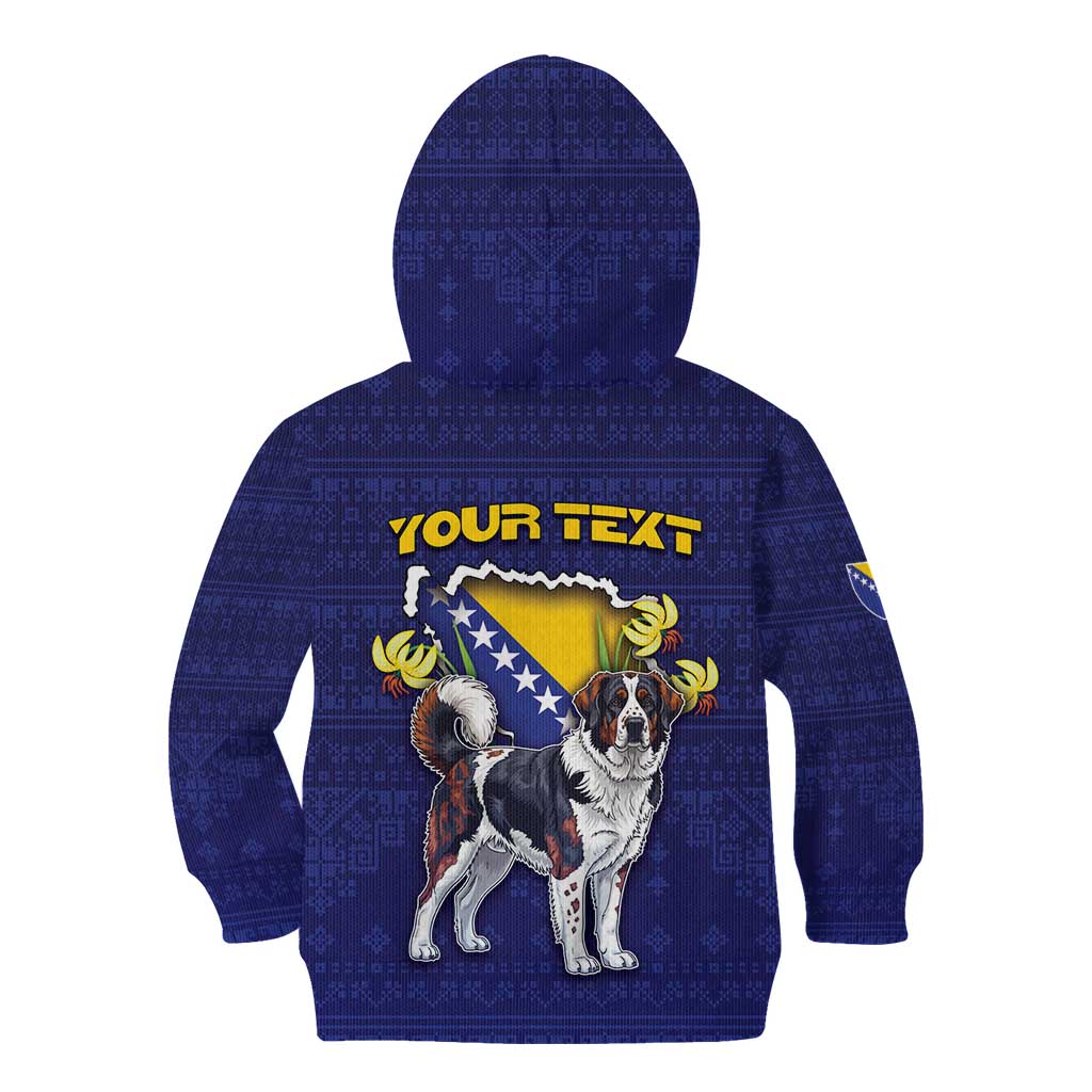 Personalized Bosnia And Herzegovina Kid Hoodie The Tornjak With Lilium Bosniacum - Wonder Print Shop