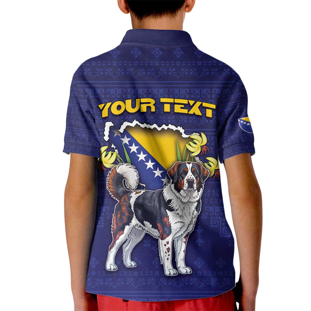 Personalized Bosnia And Herzegovina Kid Polo Shirt The Tornjak With Lilium Bosniacum - Wonder Print Shop