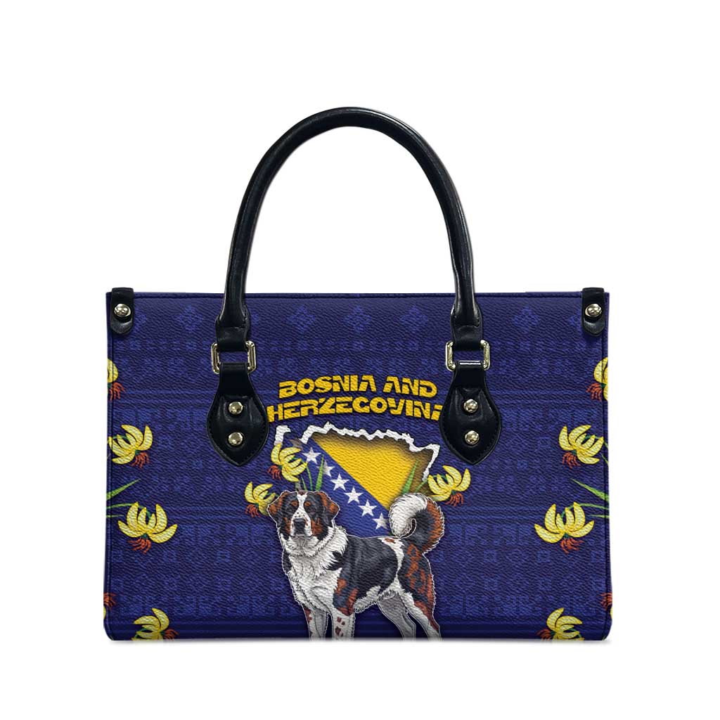 Bosnia And Herzegovina Leather Bag The Tornjak With Lilium Bosniacum - Wonder Print Shop