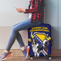 Bosnia And Herzegovina Luggage Cover The Tornjak With Lilium Bosniacum - Wonder Print Shop