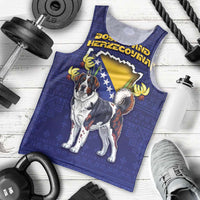 Personalized Bosnia And Herzegovina Men Tank Top The Tornjak With Lilium Bosniacum - Wonder Print Shop